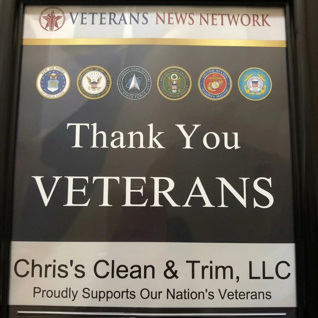 Chris's Clean & Trim, LLC proudly supports our nation's veterans